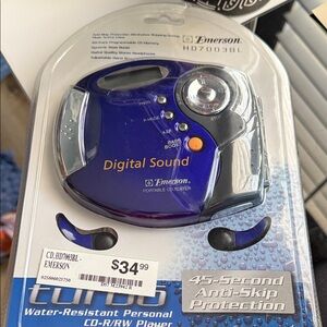 Blue Portable CD Player